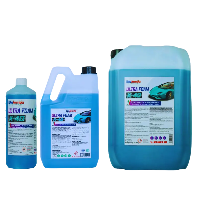 Dung dịch rửa xe không chạm siêu bọt hoạt tính thế hệ mới Ekokemika Ultra Foam X-40